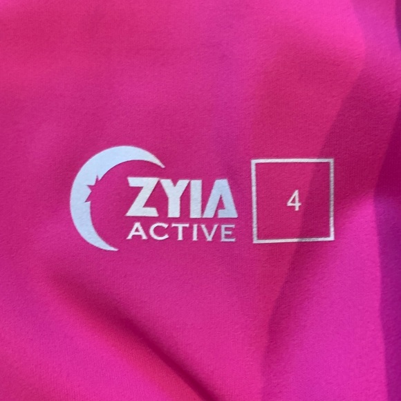 Zyia Active women’s size 4 athletic pants leggings pink long & floral capri set - Picture 9 of 9